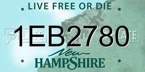 1EB2780 New Hampshire License Plate