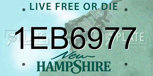 1EB6977 New Hampshire License Plate