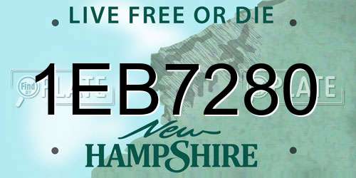 1EB7280 New Hampshire License Plate
