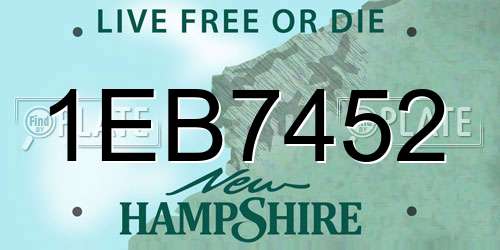 1EB7452 New Hampshire License Plate
