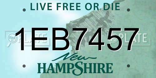 1EB7457 New Hampshire License Plate