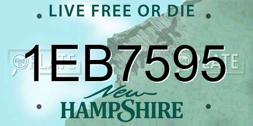 1EB7595 New Hampshire License Plate