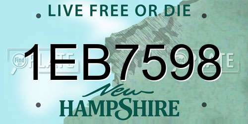 1EB7598 New Hampshire License Plate