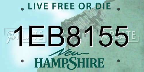 1EB8155 New Hampshire License Plate