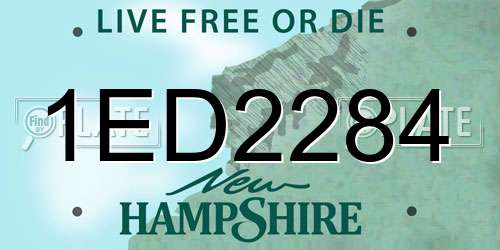 1ED2284 New Hampshire License Plate