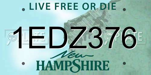 1EDZ376 New Hampshire License Plate