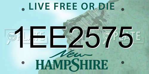 1EE2575 New Hampshire License Plate