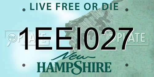 1EEI027 New Hampshire License Plate