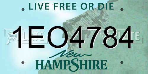 1EO4784 New Hampshire License Plate