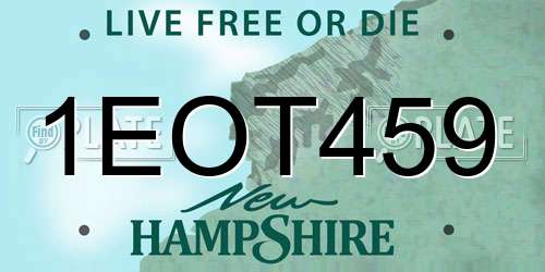 1EOT459 New Hampshire License Plate