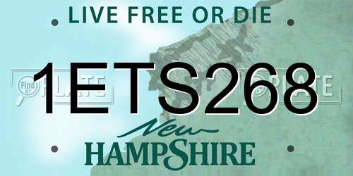 1ETS268 New Hampshire License Plate