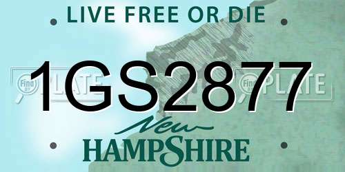 1GS2877 New Hampshire License Plate