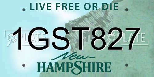 1GST827 New Hampshire License Plate
