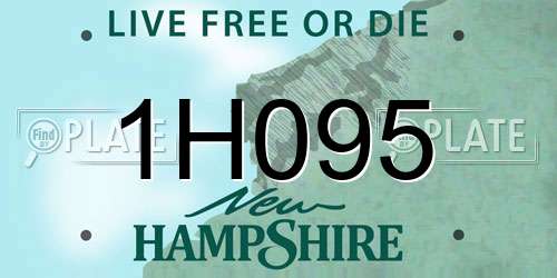 1H095 New Hampshire License Plate