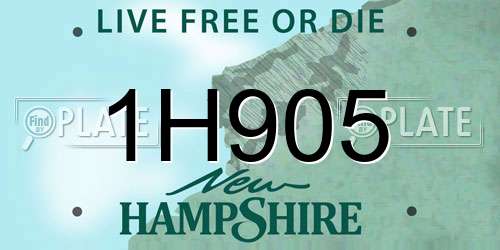 1H905 New Hampshire License Plate
