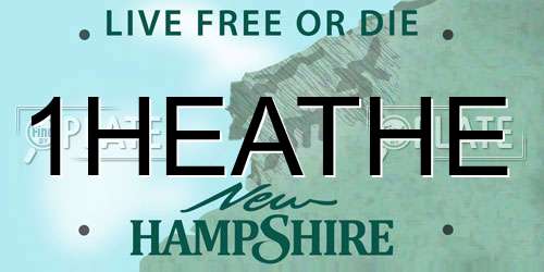 1HEATHE New Hampshire License Plate