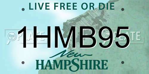 1HMB95 New Hampshire License Plate