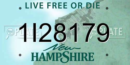 1I28179 New Hampshire License Plate