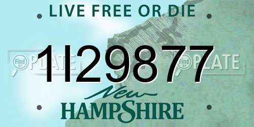 1I29877 New Hampshire License Plate