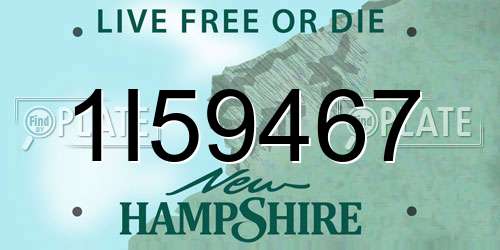 1I59467 New Hampshire License Plate