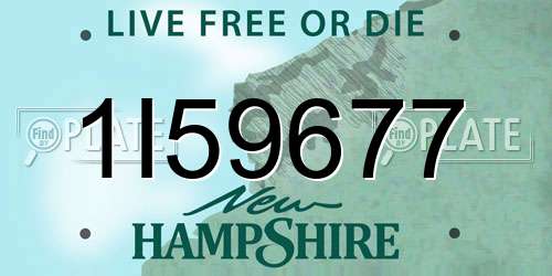 1I59677 New Hampshire License Plate
