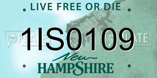 1IS0109 New Hampshire License Plate