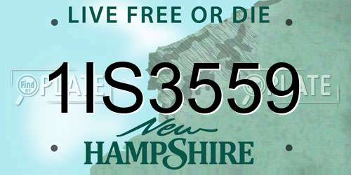 1IS3559 New Hampshire License Plate