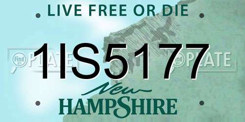 1IS5177 New Hampshire License Plate