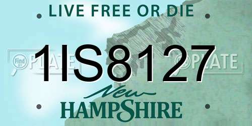 1IS8127 New Hampshire License Plate