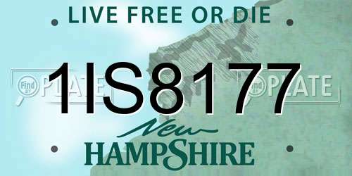 1IS8177 New Hampshire License Plate