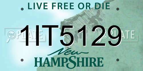 1IT5129 New Hampshire License Plate