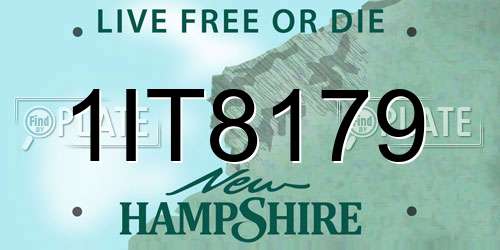1IT8179 New Hampshire License Plate