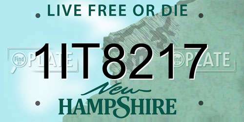 1IT8217 New Hampshire License Plate