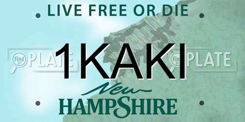1KAKI New Hampshire License Plate