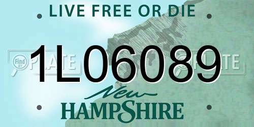 1L06089 New Hampshire License Plate
