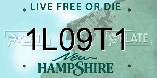 1L09T1 New Hampshire License Plate