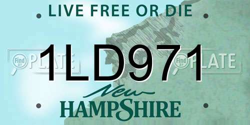 1LD971 New Hampshire License Plate