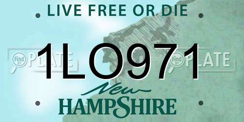 1LO971 New Hampshire License Plate