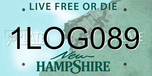 1LOG089 New Hampshire License Plate