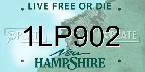 1LP902 New Hampshire License Plate