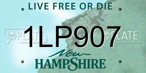 1LP907 New Hampshire License Plate