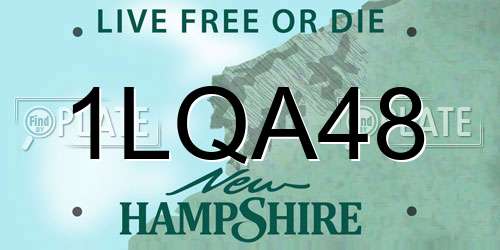 1LQA48 New Hampshire License Plate