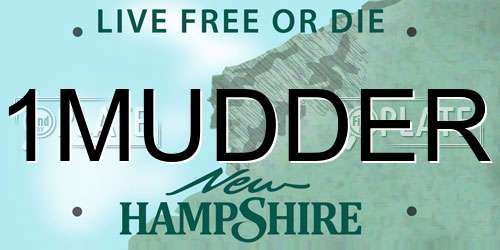 1MUDDER New Hampshire License Plate