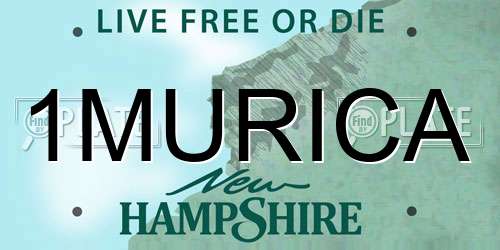 1MURICA New Hampshire License Plate