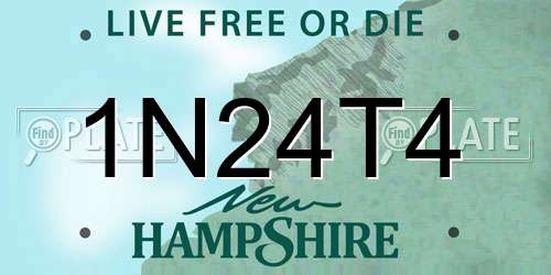 1N24T4 New Hampshire License Plate