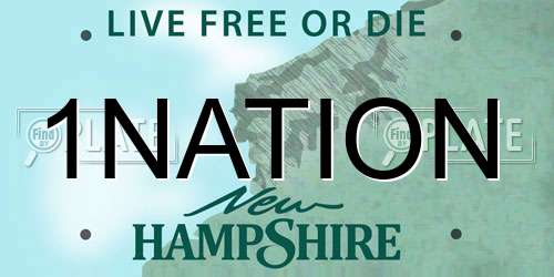 1NATION New Hampshire License Plate