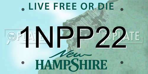 1NPP22 New Hampshire License Plate