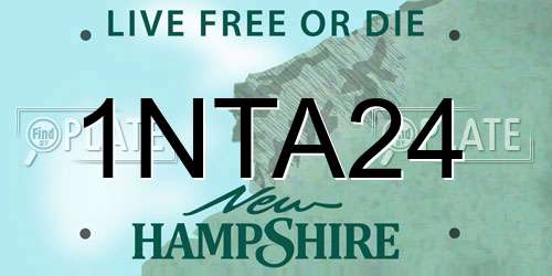 1NTA24 New Hampshire License Plate