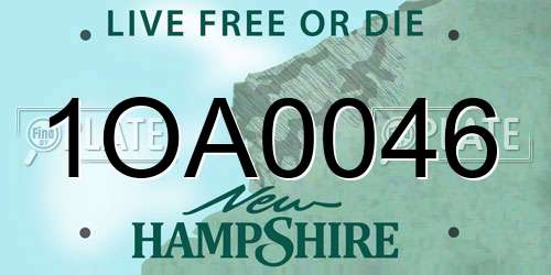 1OA0046 New Hampshire License Plate