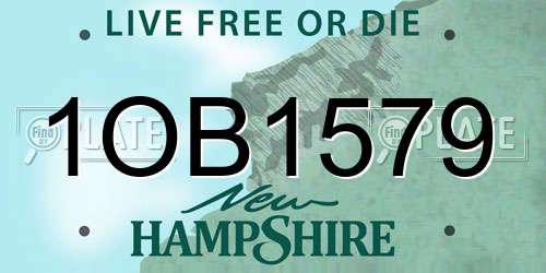 1OB1579 New Hampshire License Plate